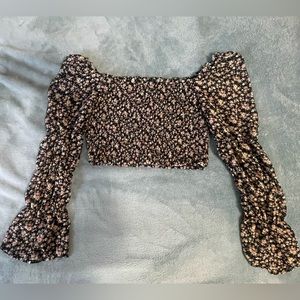 Wild Fable, floral, cropped, dressy shirt!